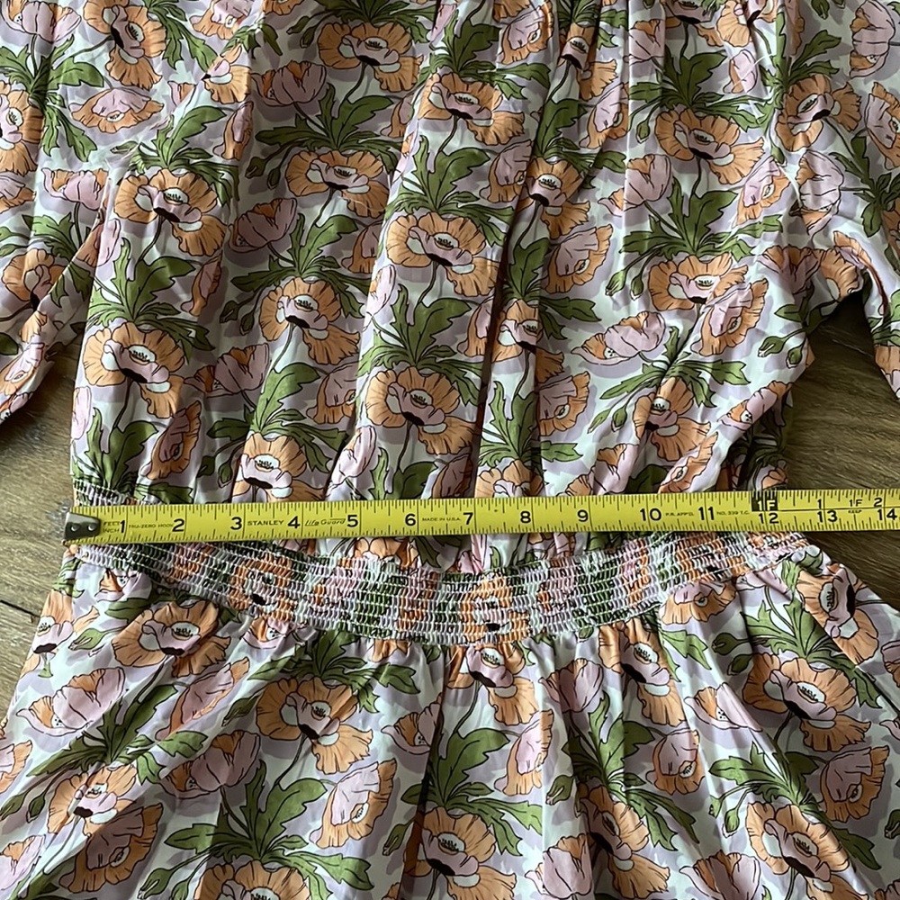 J Crew SMOCKED-WAIST MINI DRESS IN LIBERTY® BUTTERFIELD POPPY FABRIC NWT - Picture 6 of 11